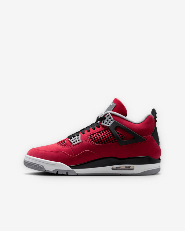 Nike - Men's Air Jordan 4 Retro Toro Bravo Sneakers - (Fire Red/Black/Cement Grey)