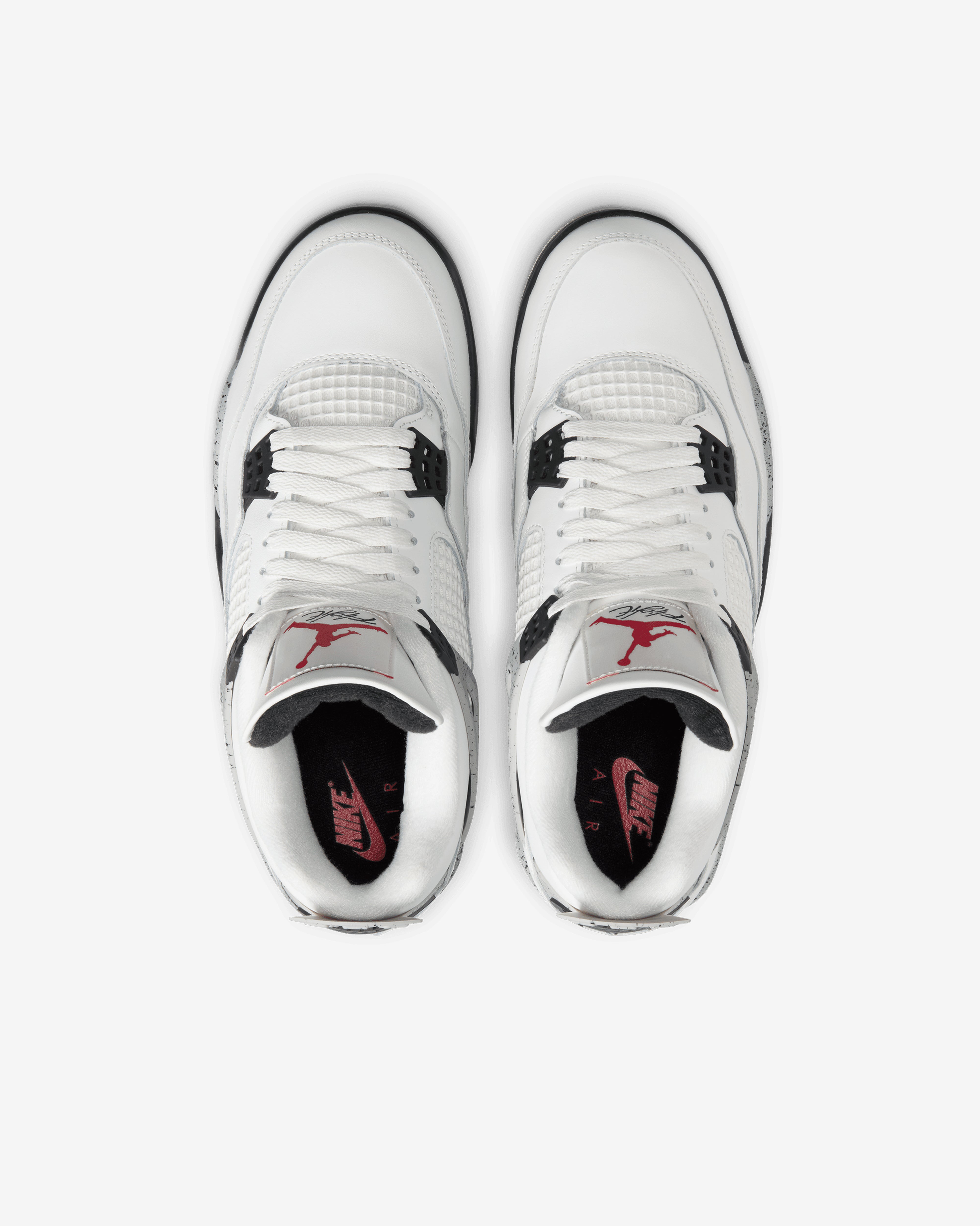 Nike: Air Jordan 4 Retro Sneakers (White Cement) | DSMNY E-SHOP