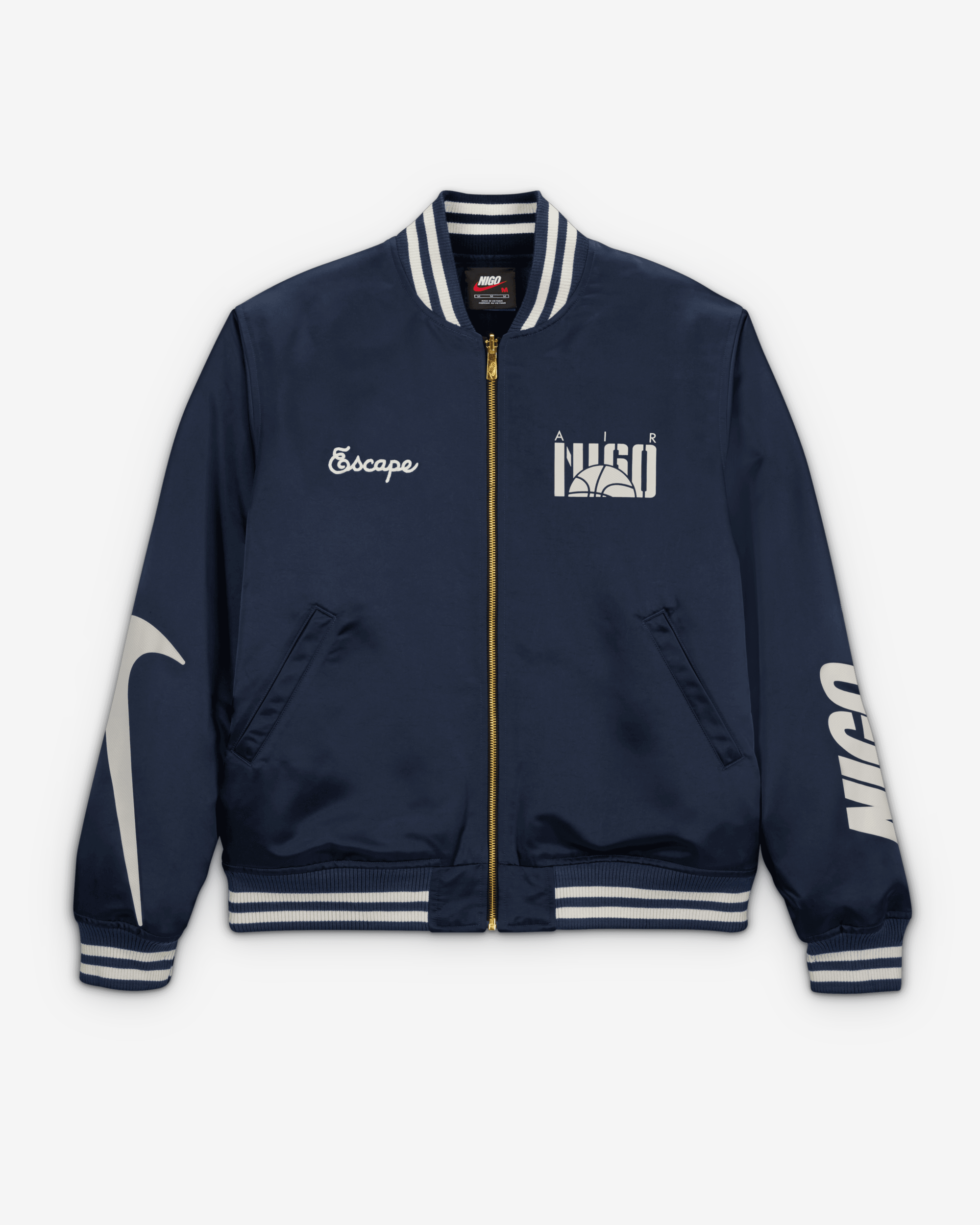 Nike: Men's Nigo Reversible Coach Jacket (Midnight Navy/Black Nike: Men's Nigo Reversible Coach Jacket (Midnight Navy/Black