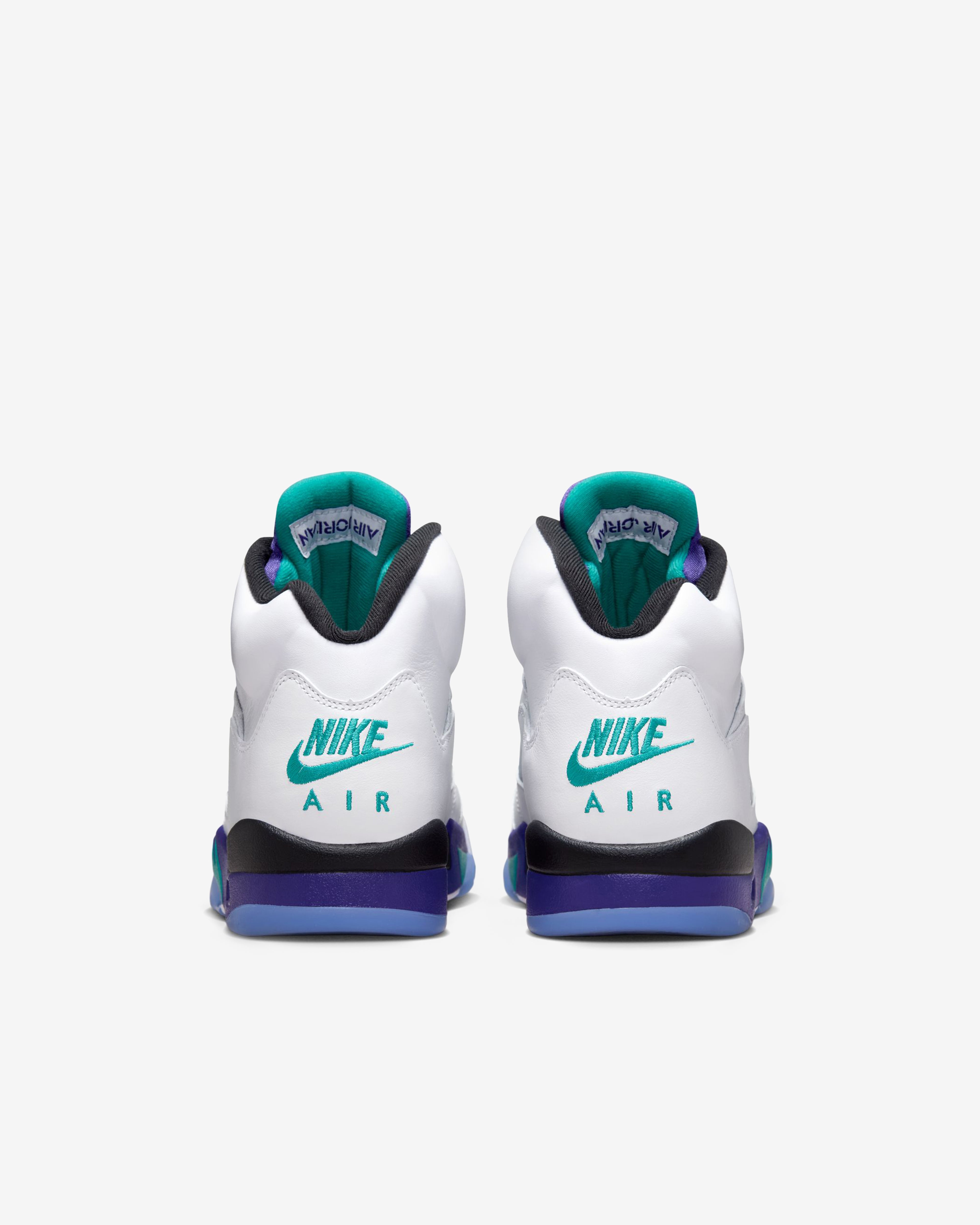 Nike: Men's Air Jordan 5 Retro OG Sneakers (White/Grape) | DSMNY E