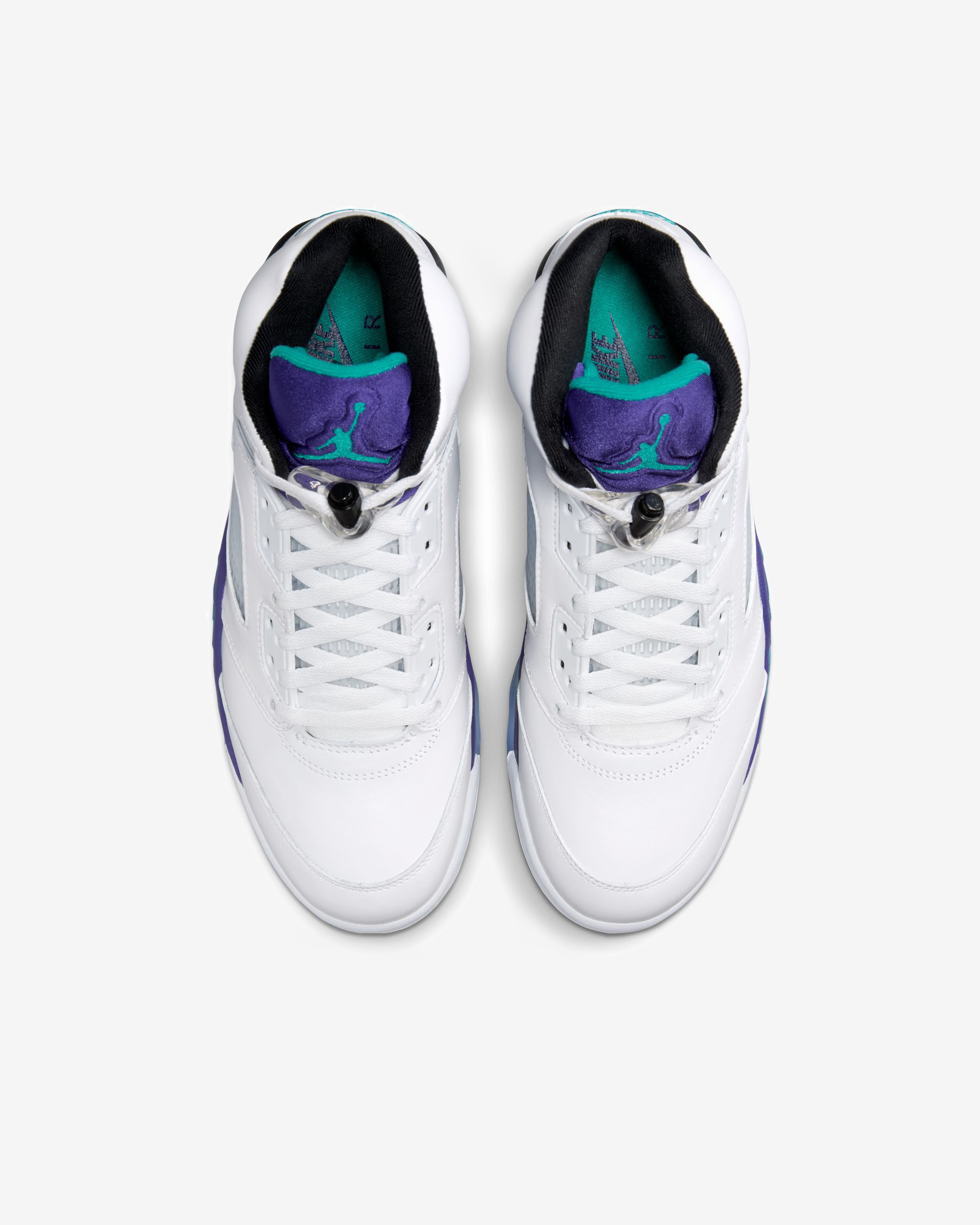 Nike: Men's Air Jordan 5 Retro OG Sneakers (White/Grape) | DSMNY E