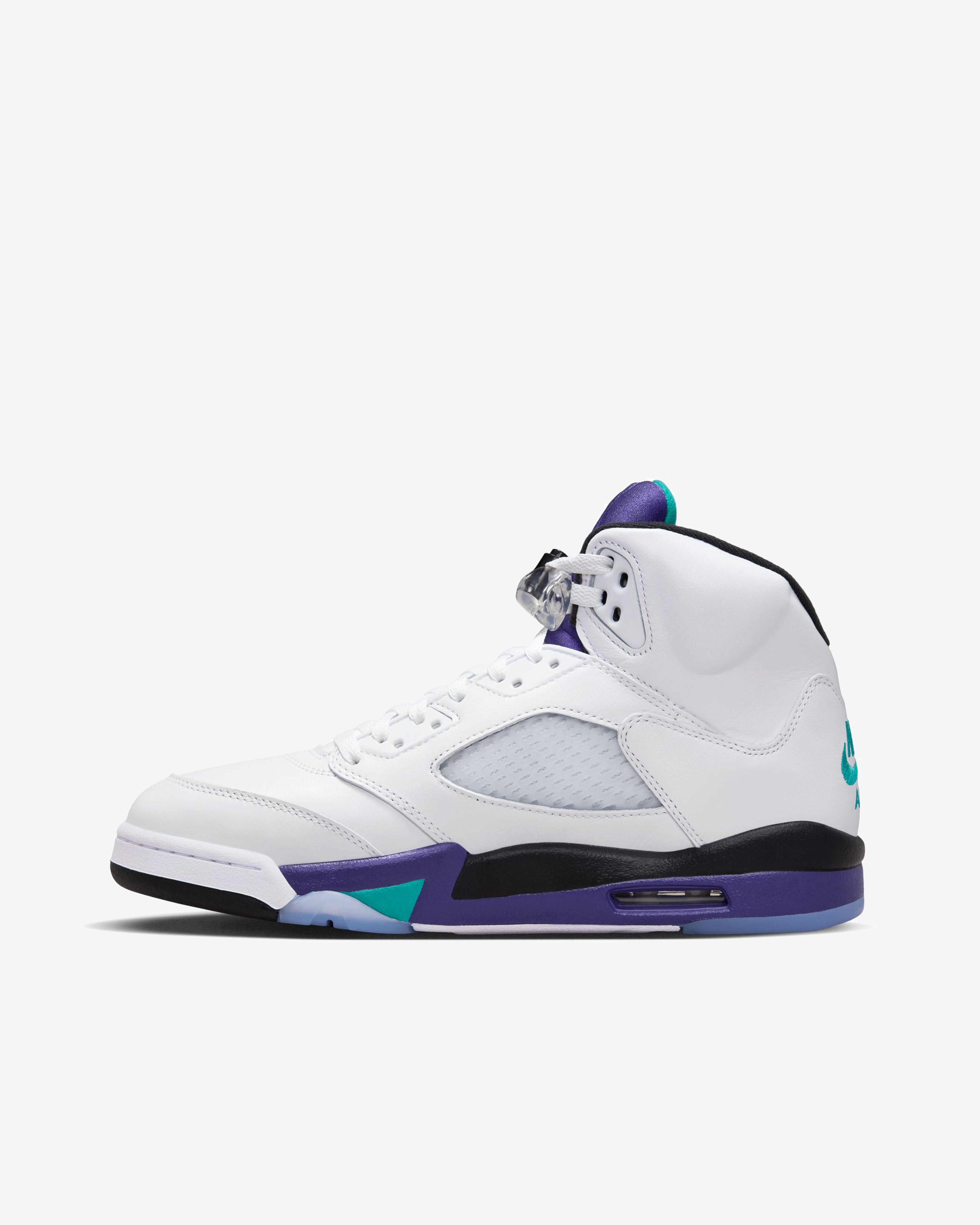 Nike: Men's Air Jordan 5 Retro OG Sneakers (White/Grape) | DSMNY E