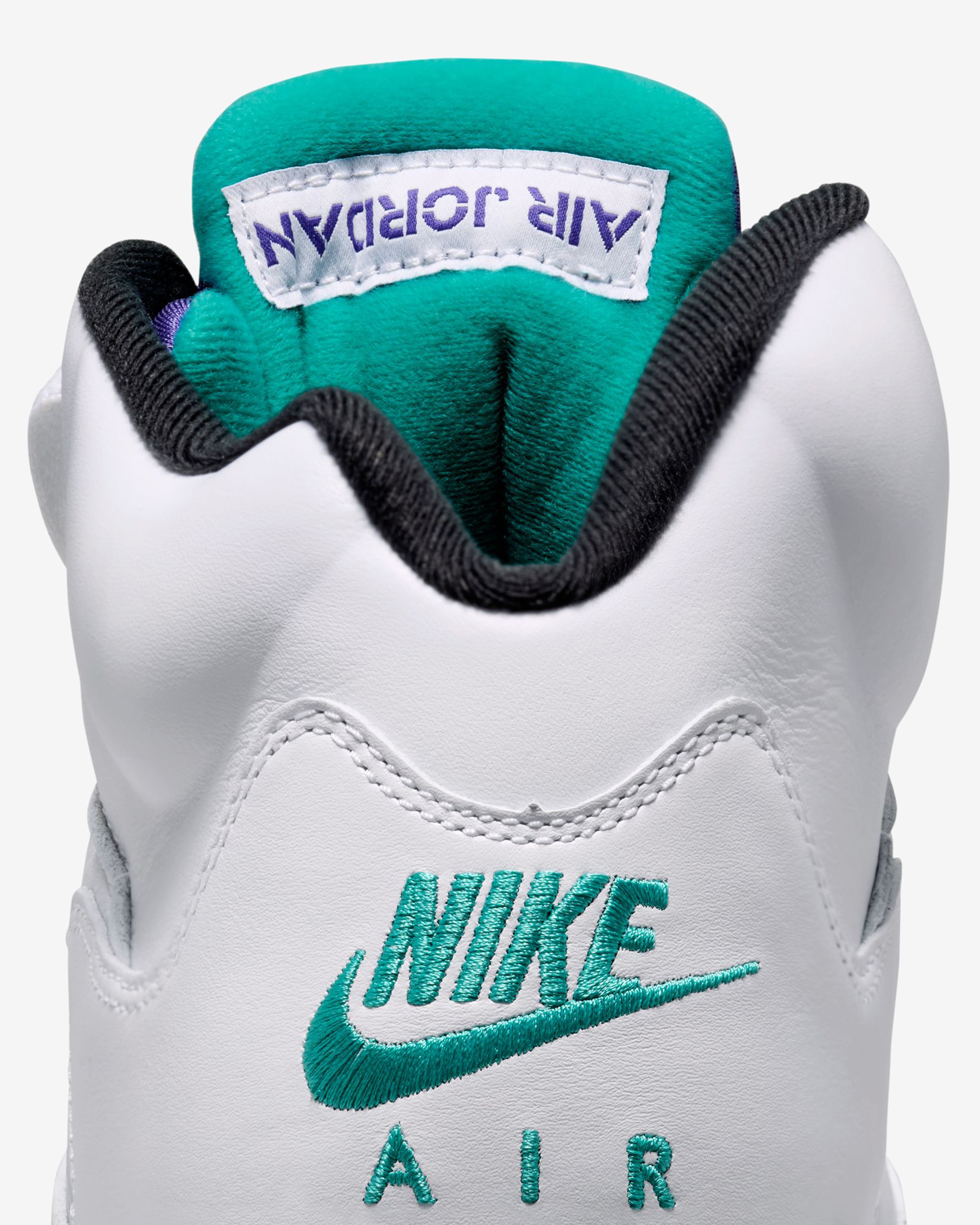 Nike: Men's Air Jordan 5 Retro OG Sneakers (White/Grape) | DSMNY E