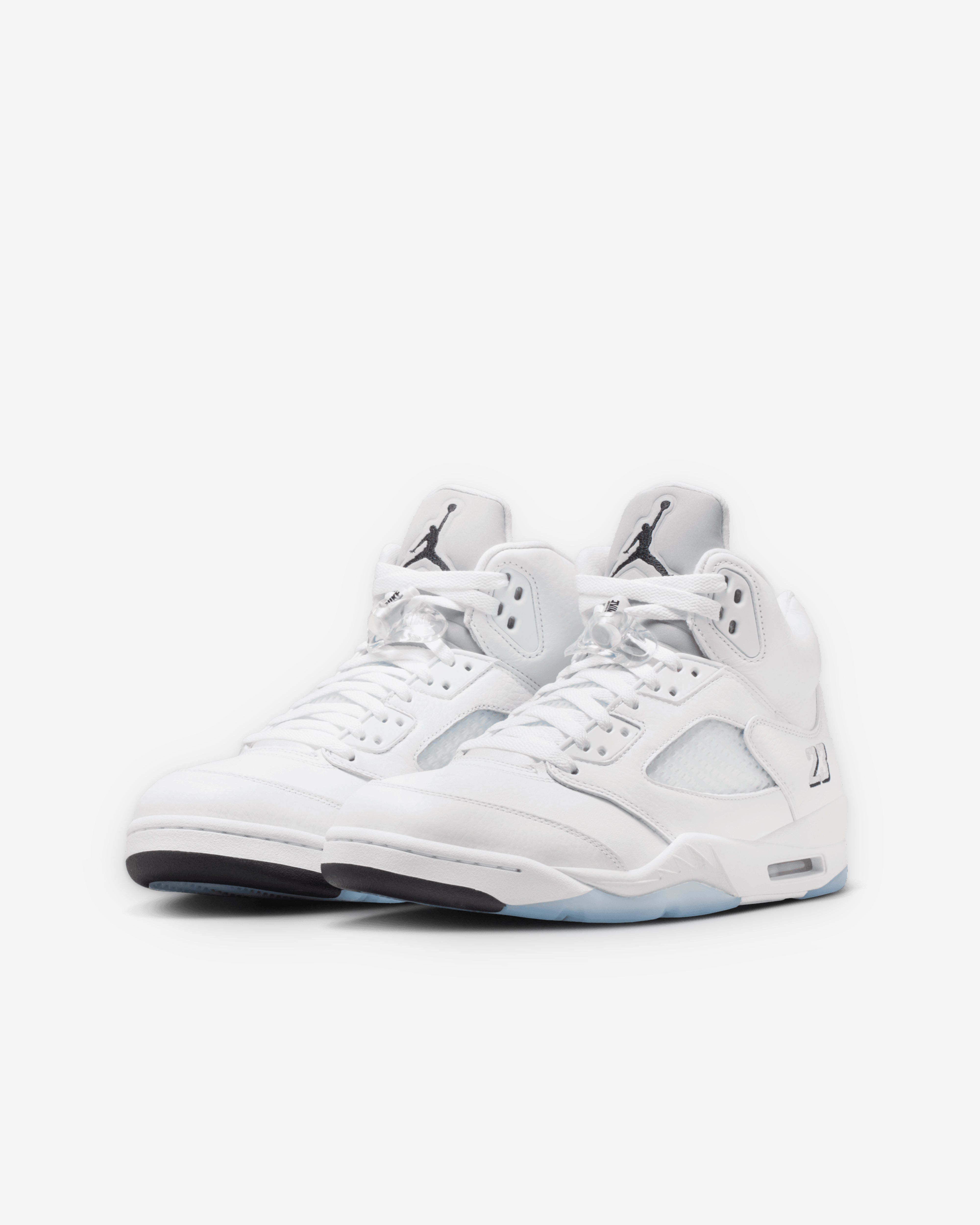 Nike: Men's Air Jordan 5 Retro OG Sneakers (White/Metallic Silver