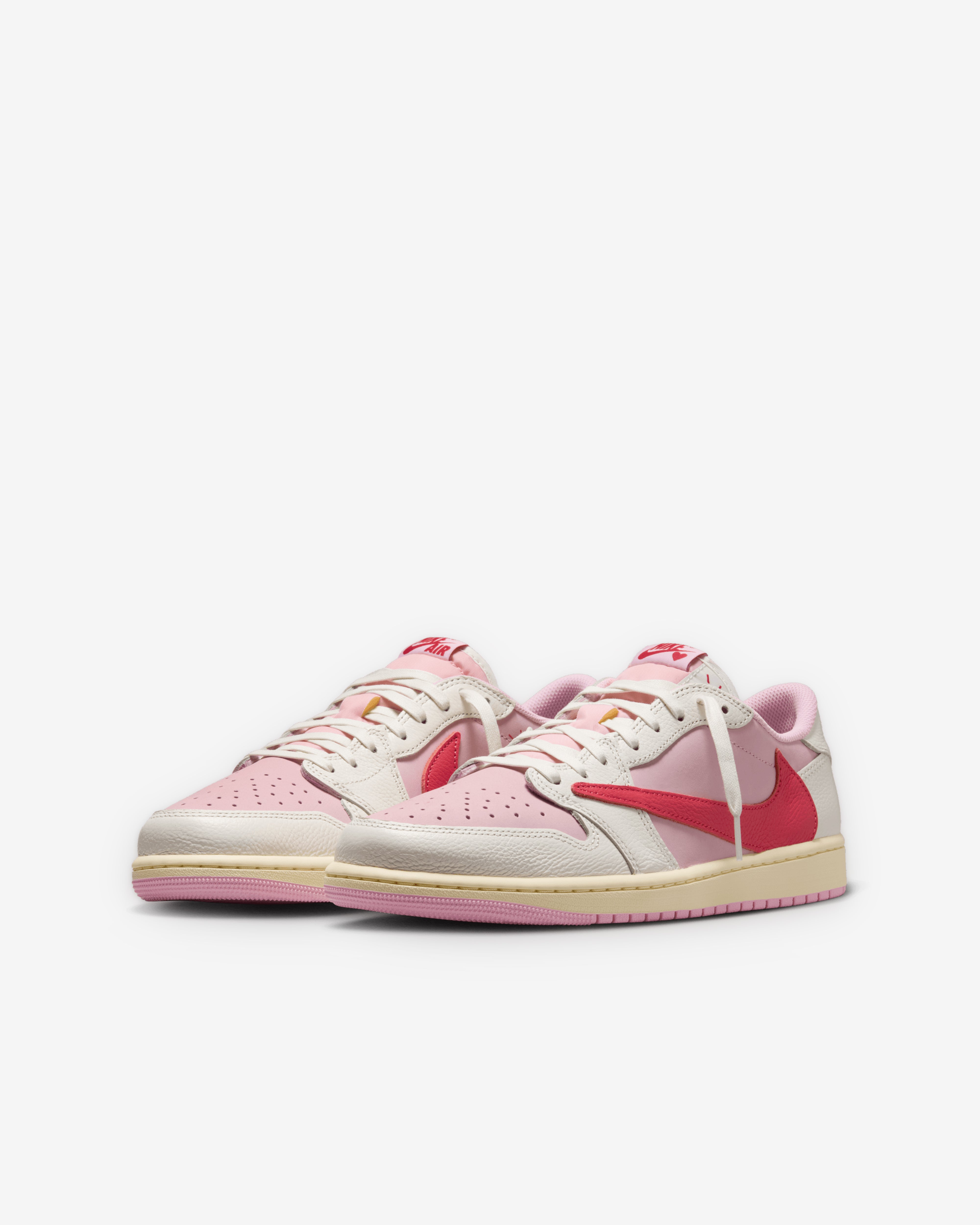 Nike: Men's Travis Scott Air Jordan 1 Low OG Sneakers (Sail