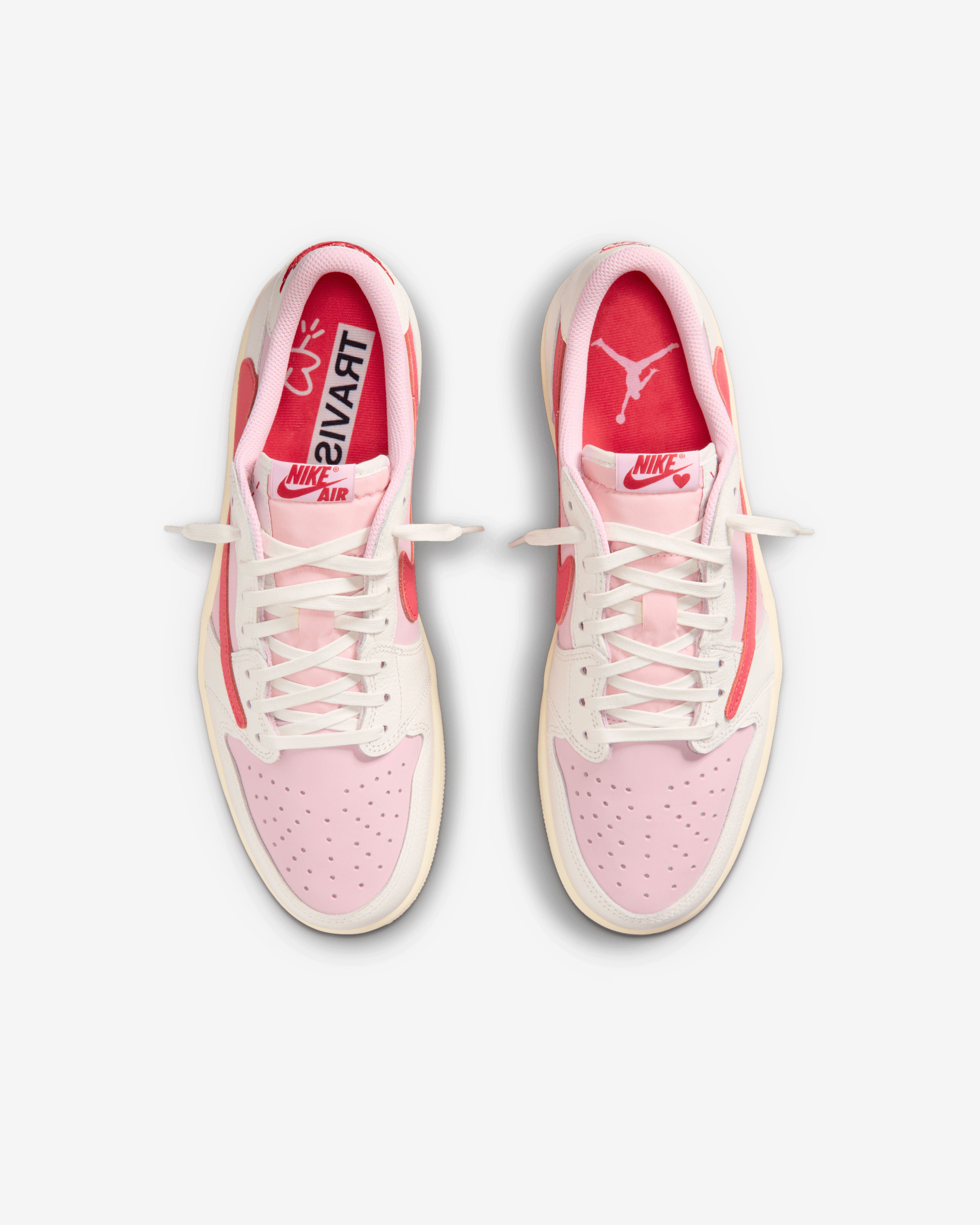 Nike: Men's Travis Scott Air Jordan 1 Low OG Sneakers (Sail