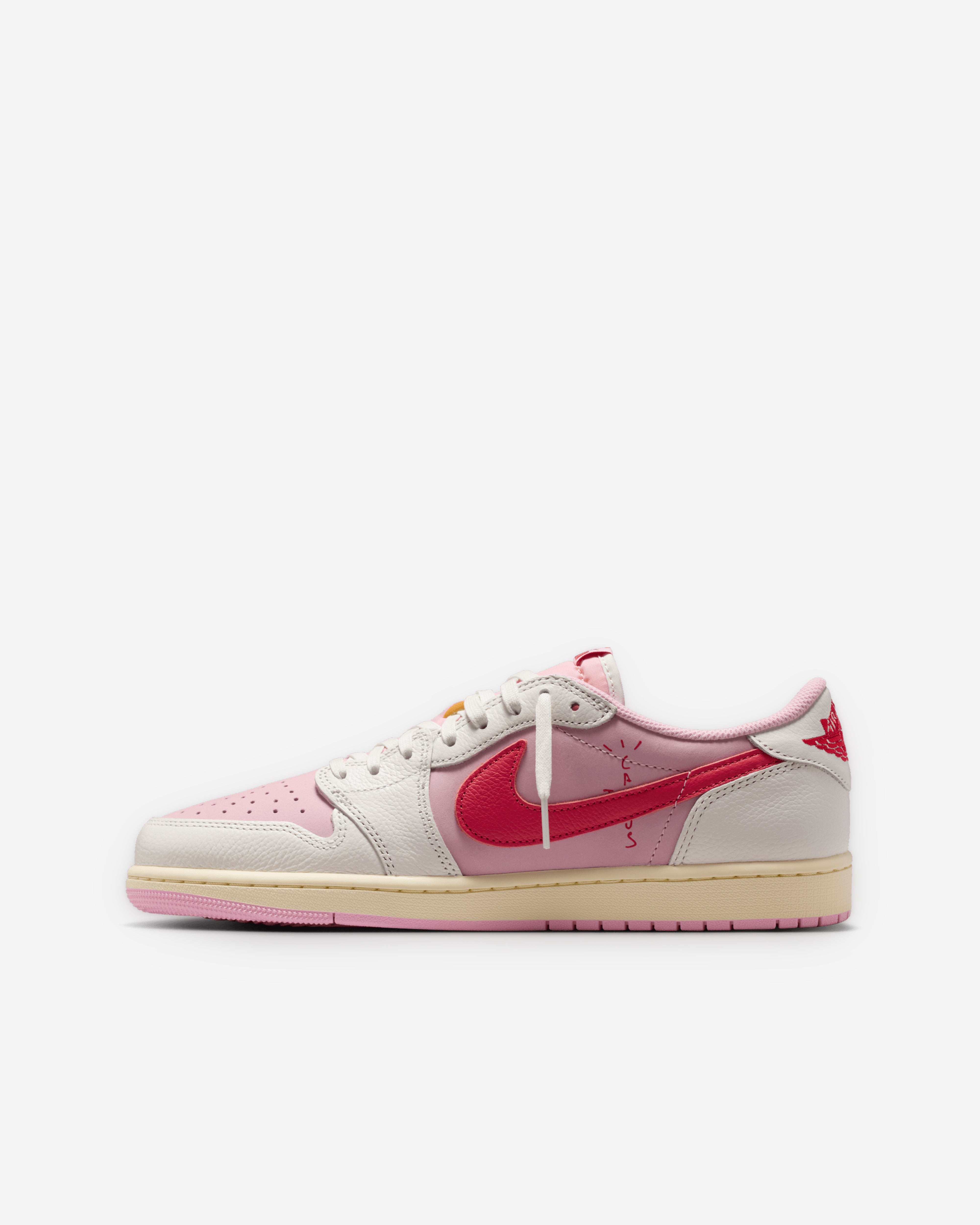 Nike: Men's Travis Scott Air Jordan 1 Low OG Sneakers (Sail