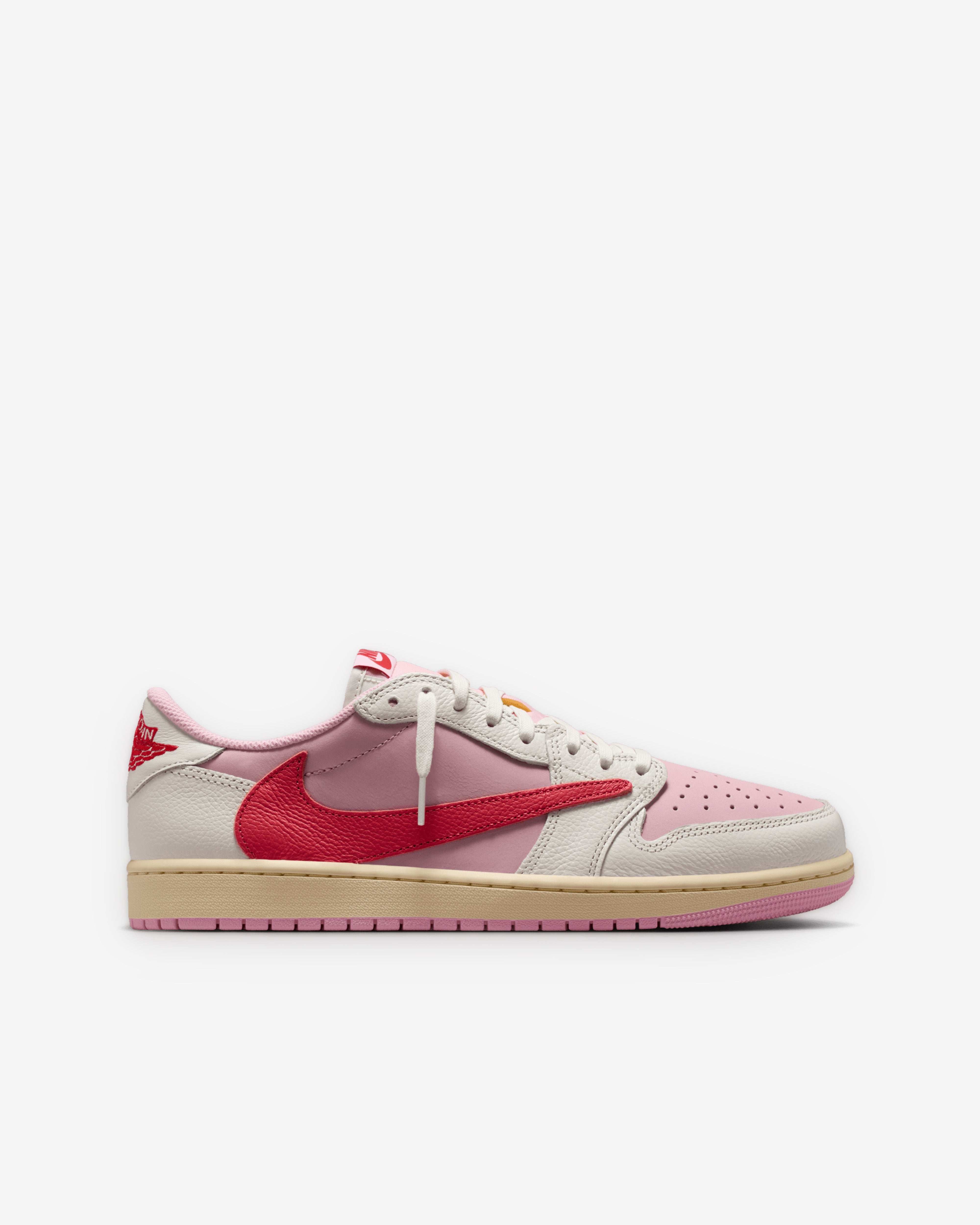 Nike: Men's Travis Scott Air Jordan 1 Low OG Sneakers (Sail