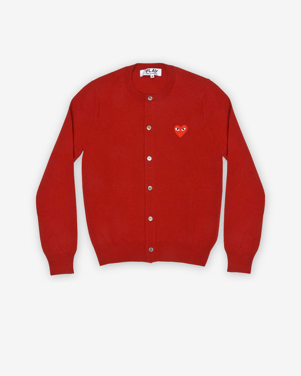 Play Comme des Garçons - Red Women’s Cardigan - (Red)