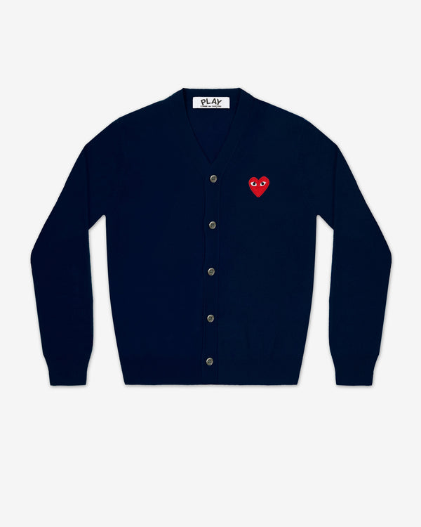 Play Comme des Garçons - Red Men’s Cardigan - (Navy)