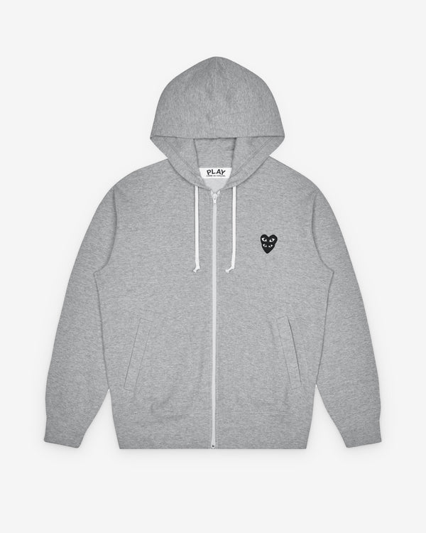 Play Comme des Garçons - Double Black Emblem Hoodie - (Grey)