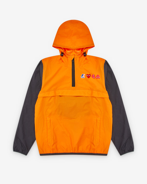 Play Comme des Garçons - K-Way Half Zip Jacket - (Orange/Black)