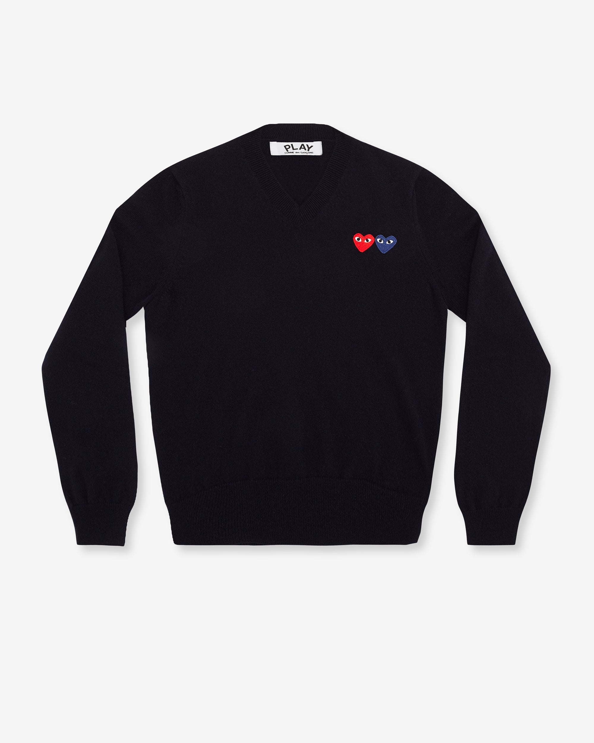 Play Comme des Garçons Double Heart Sweater (Navy)