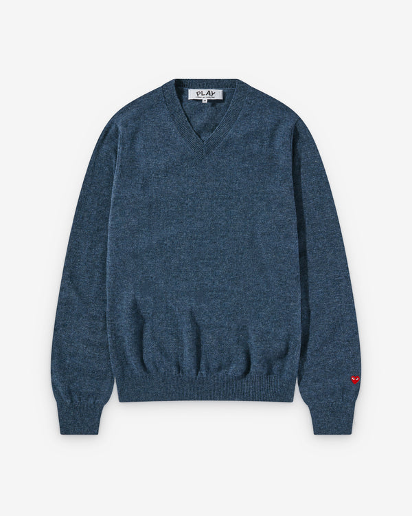 Play Comme des Garçons - V-Neck Sweater - (Navy)