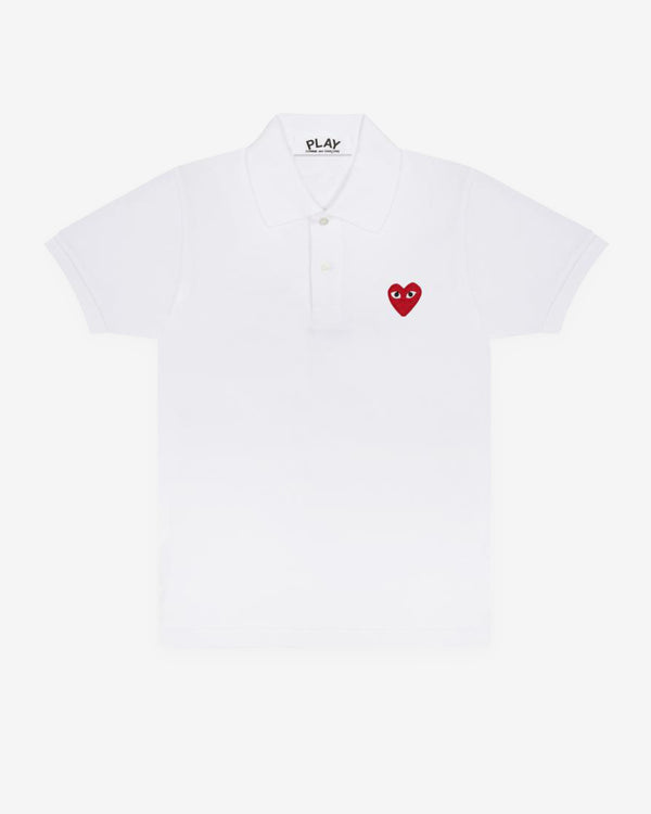 Play Comme des Garçons - Red Polo Shirt - (White)
