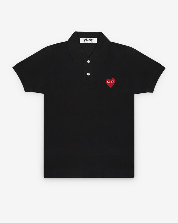 Play Comme des Garçons - Red Polo Shirt - (Black)