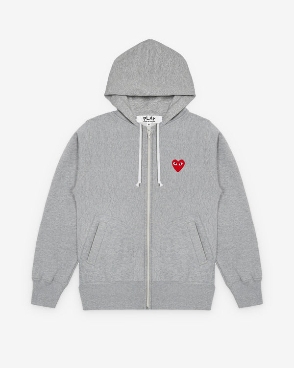 Play Comme des Garçons - Hooded Zip-Up - (Grey)