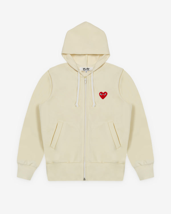 Play Comme des Garçons - Hooded Zip-Up - (Ivory)