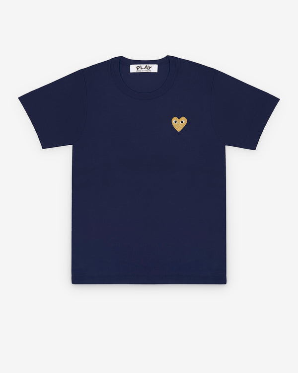 Play Comme des Garçons -  Gold Heart T-Shirt - (Navy)