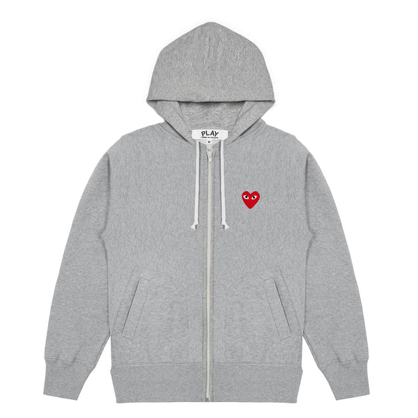 Play - Multi Heart Zip Hoodie - (Grey)