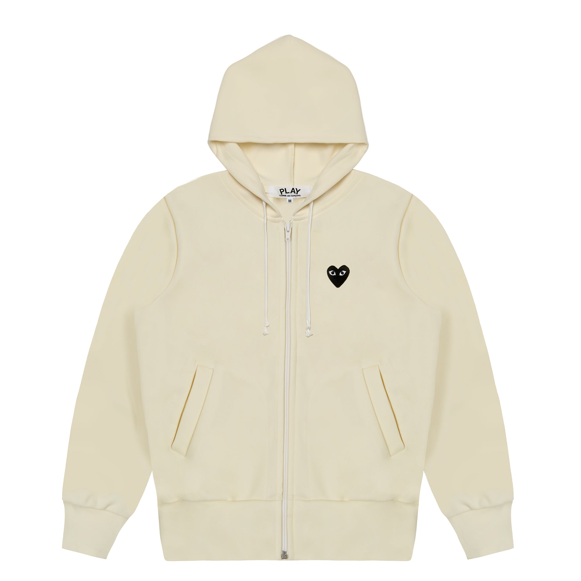 トップス PLAY COMME des GARCONS Play: Big Heart Zip Hoodie (Ivory) | DSMNY E-SHOP