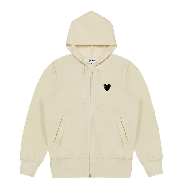 Play - Big Heart Zip Hoodie - (Ivory)
