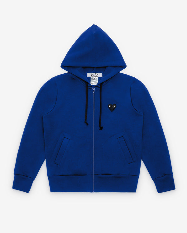 Play Comme des Garçons - Hooded Sweatshirt with Big Hearts - (Navy)