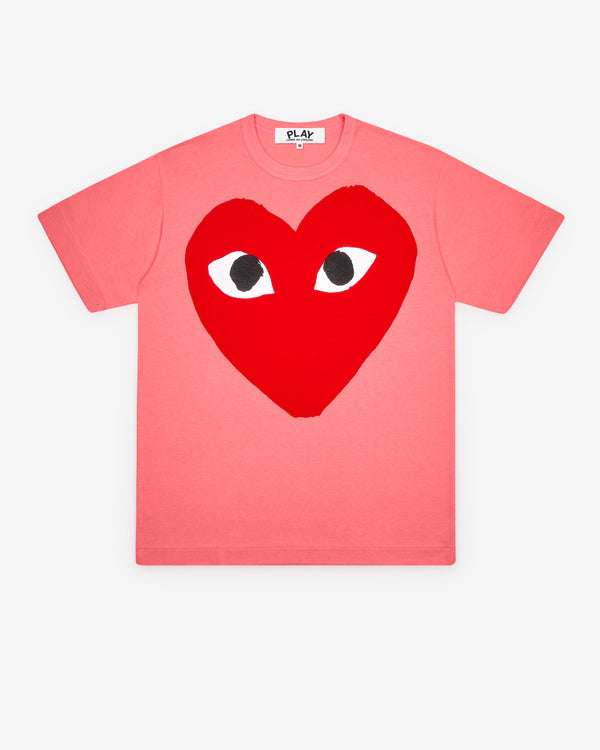 Play Comme des Garçons - Bright Heart Logo T-Shirt - (Pink)