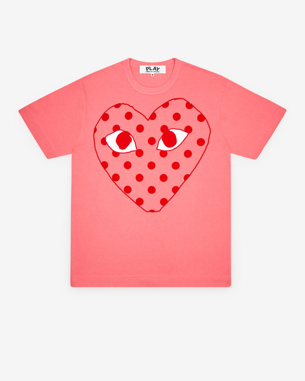 Play Comme des Garçons - Bright Spotted Heart T-Shirt - (Pink)