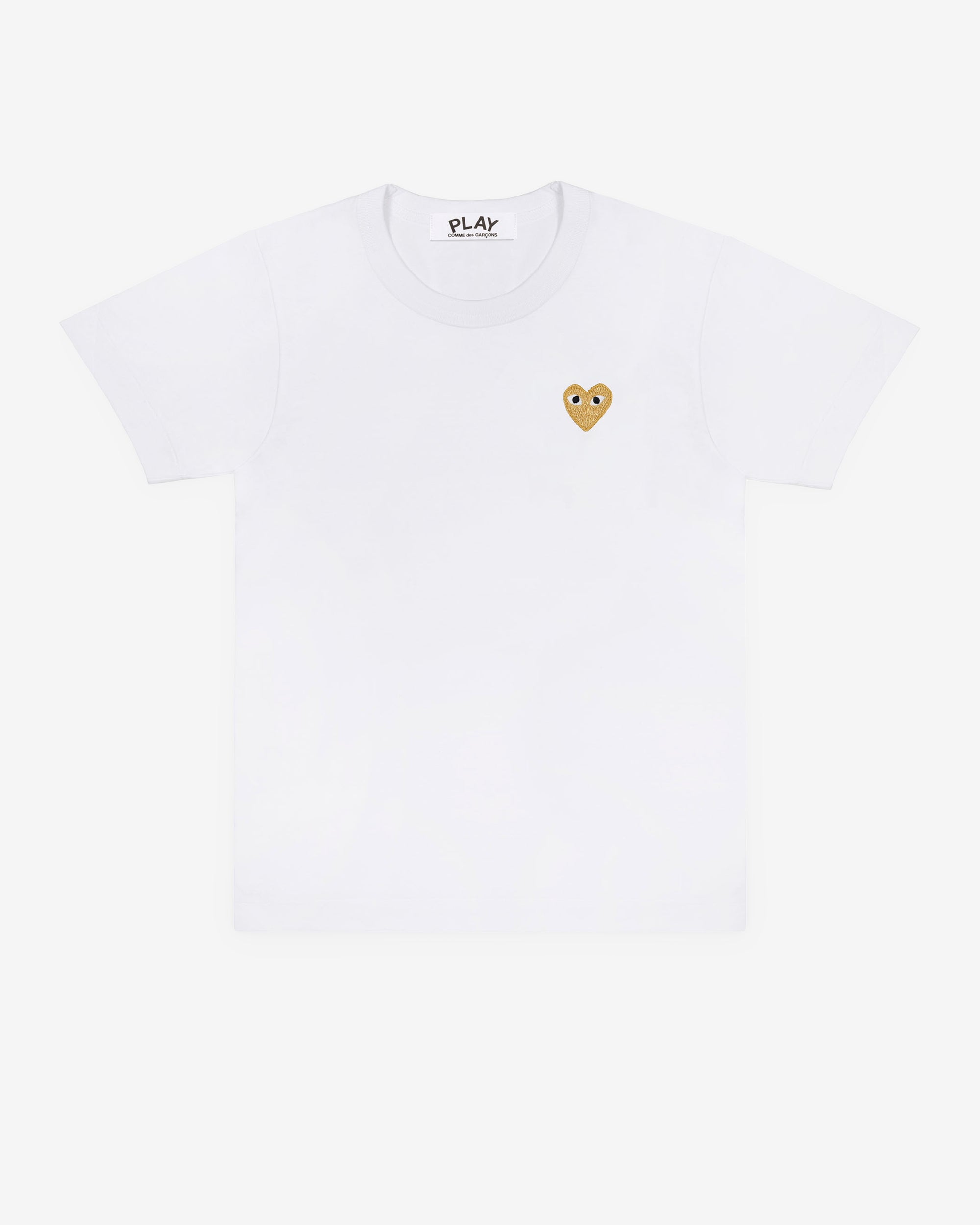 Play Comme des Garçons Gold Heart T-Shirt (White)1