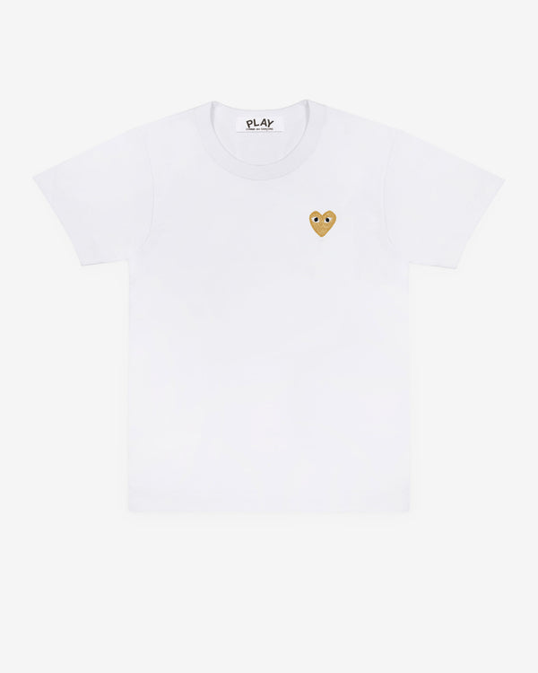 Play Comme des Garçons - Gold Heart T-Shirt - (White)