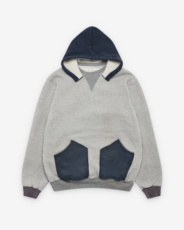 A.Presse - Men's Vintage Attached Hood Sweat - (Oatmeal)