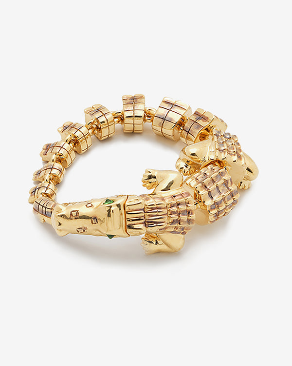 Bibi Van Der Velden - Women's Alligator Vertebrae Ring - (Gold)