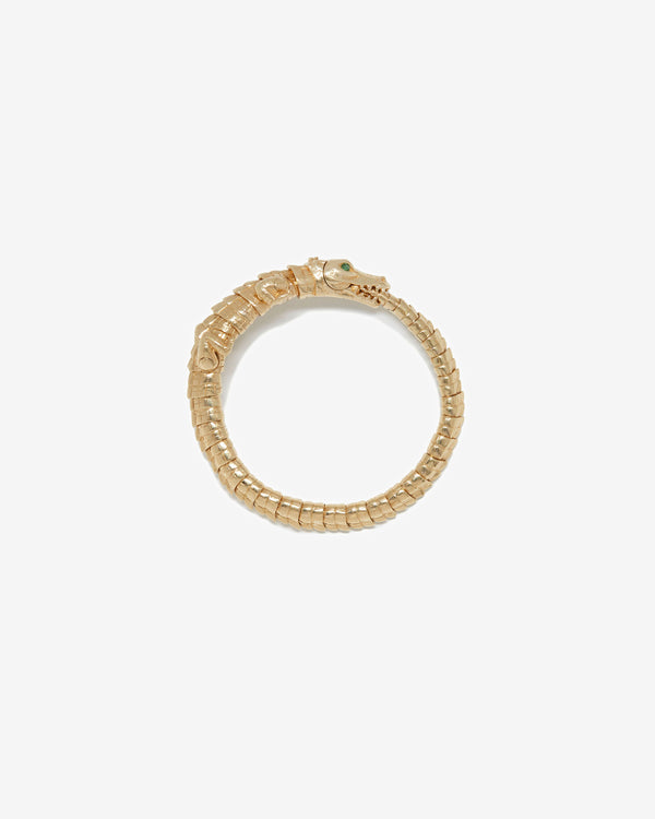 Bibi Van Der Velden - Women's Alligator Wrap Bracelet - (Yellow Gold)