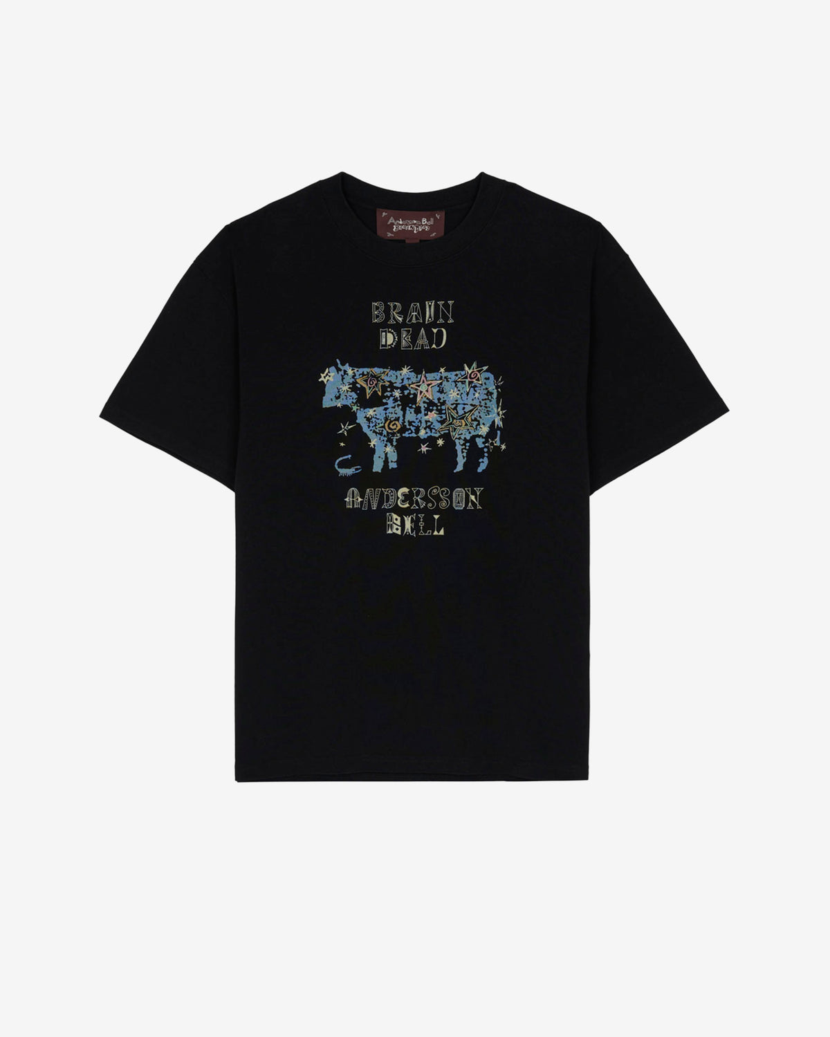 Brain Dead X Andersson Bell - Men's Dead Cow T-Shirt - (Black) view 1, Click to Zoom in