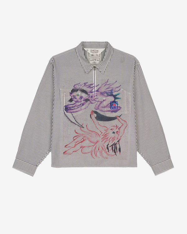 Brain Dead - Men's Angel Half Zip Work Shirt - (Natural)