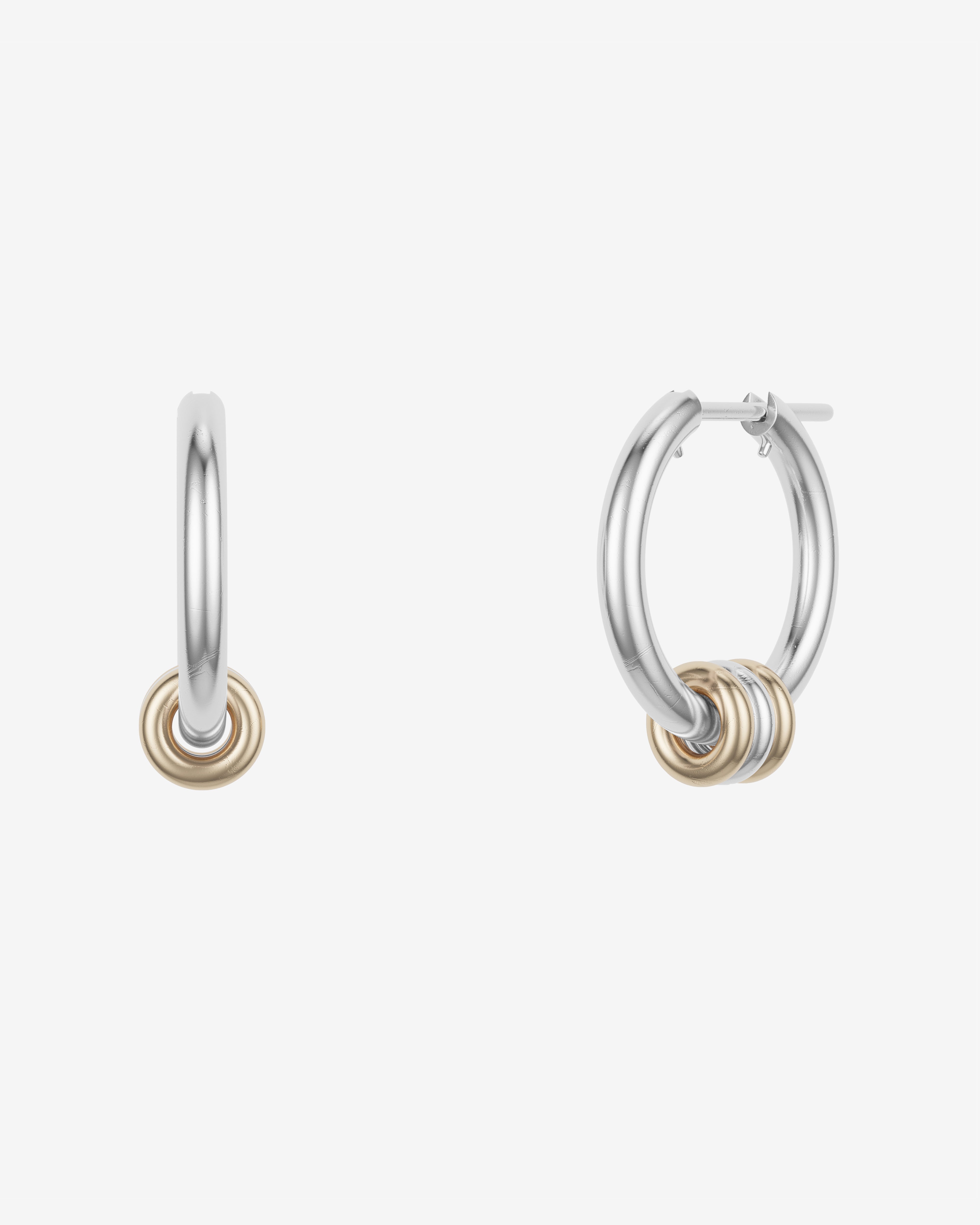 Spinelli Kilcollin: Ara Core Hoops (Yellow Gold/Silver) | DSMNY E-SHOP