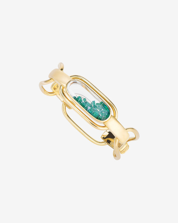 Moritz Glik - Women's Elo Bangle Lite - (Emerald/Gold)