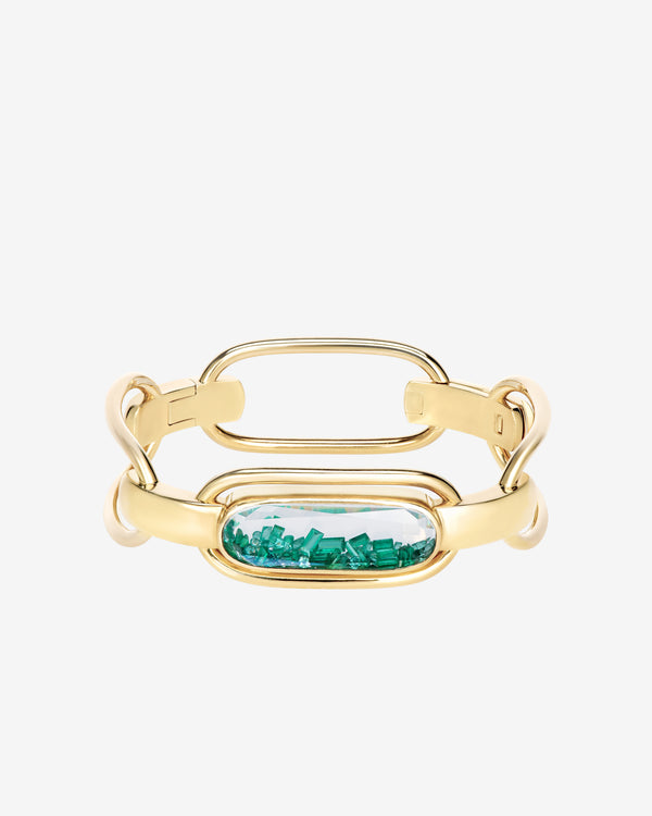 Moritz Glik - Women's Elo Bangle Lite - (Emerald/Gold)