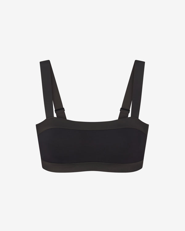 NikeSKIMS - Women's Shine Scoop Neck Bra Top - (Obsidian)