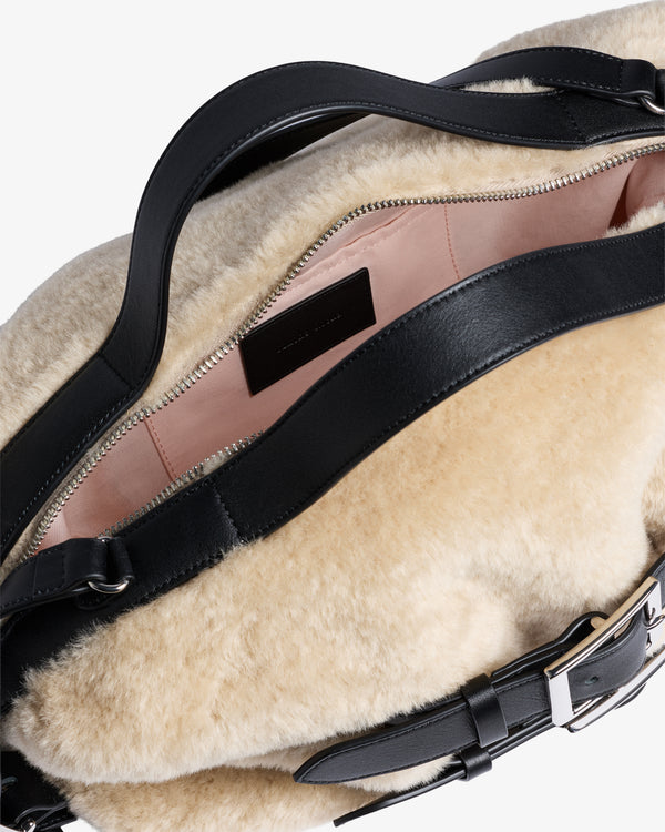 Simone Rocha - Women's Faux Fur Biker Belt Bag - (Blonde)