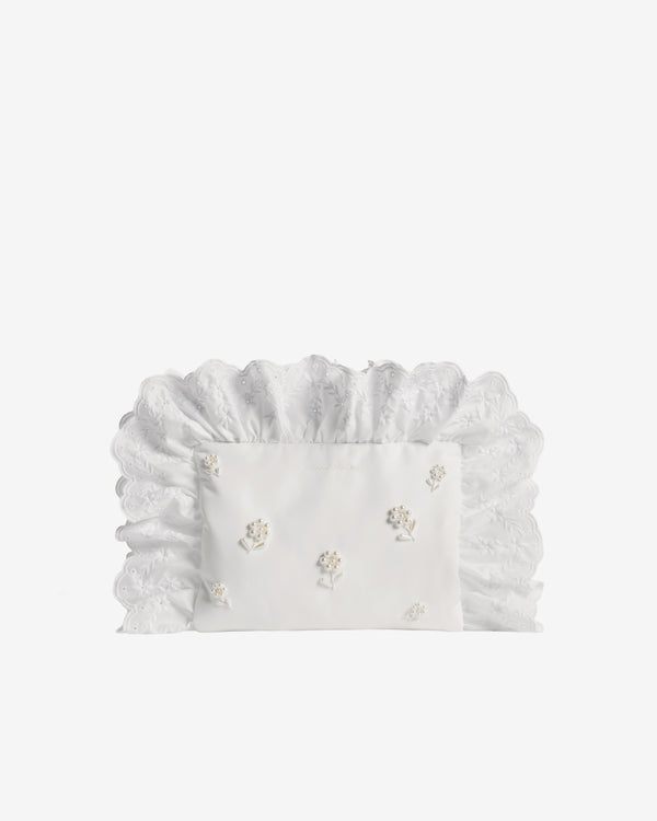 Simone Rocha - Women's Pillowcase Clutch Bag - (White Pearl)