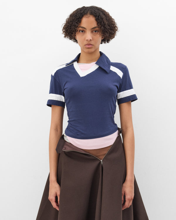 August Barron - Women's Tripple T-Shirt - (Navy/Pink/Grey)