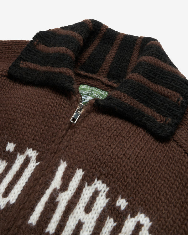 Denim Tears - Men's BBC Zip Sweater - (Brown)
