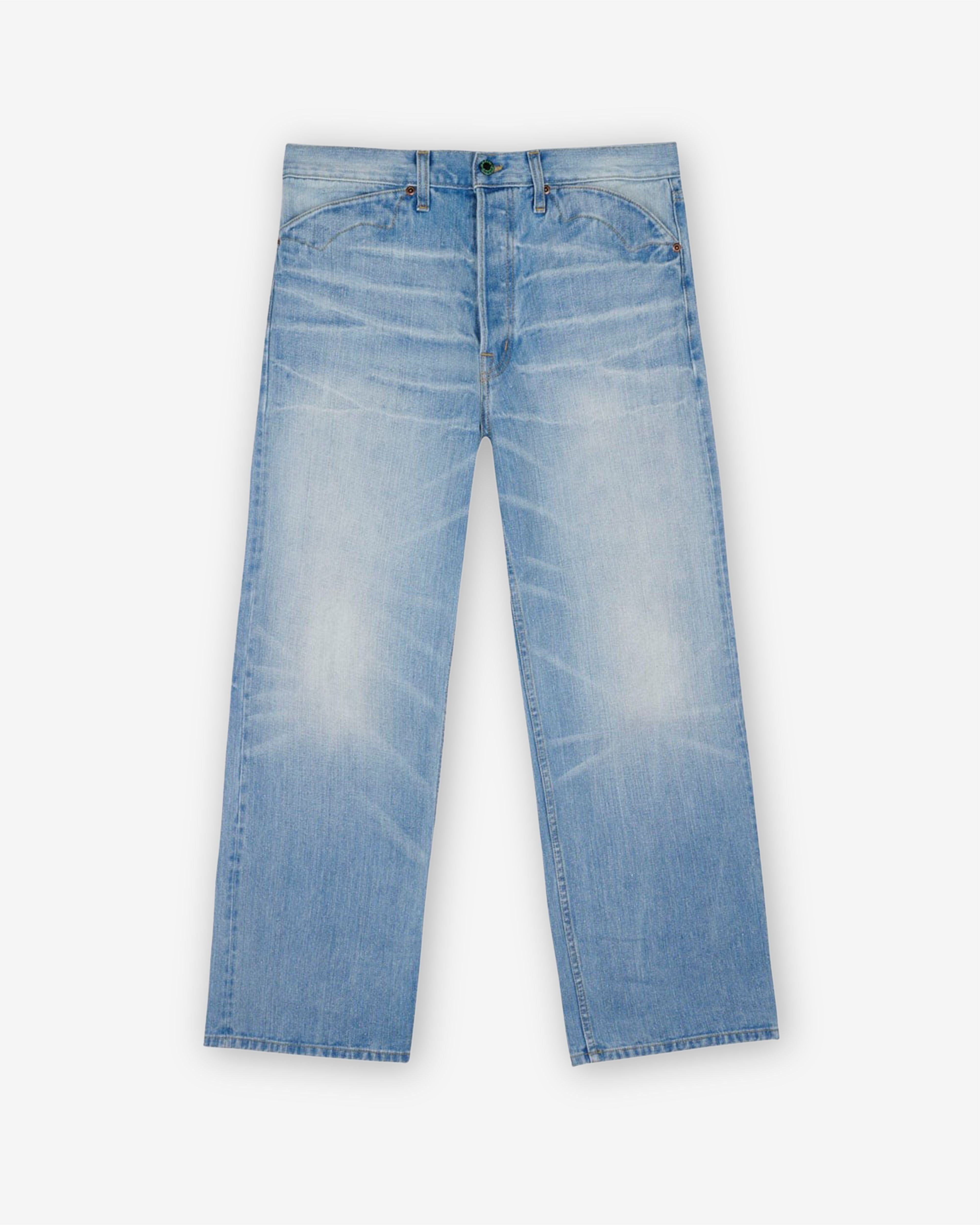 Brain Dead: Men's Type 00 14.1oz Selvedge Bull Denim (Light Wash