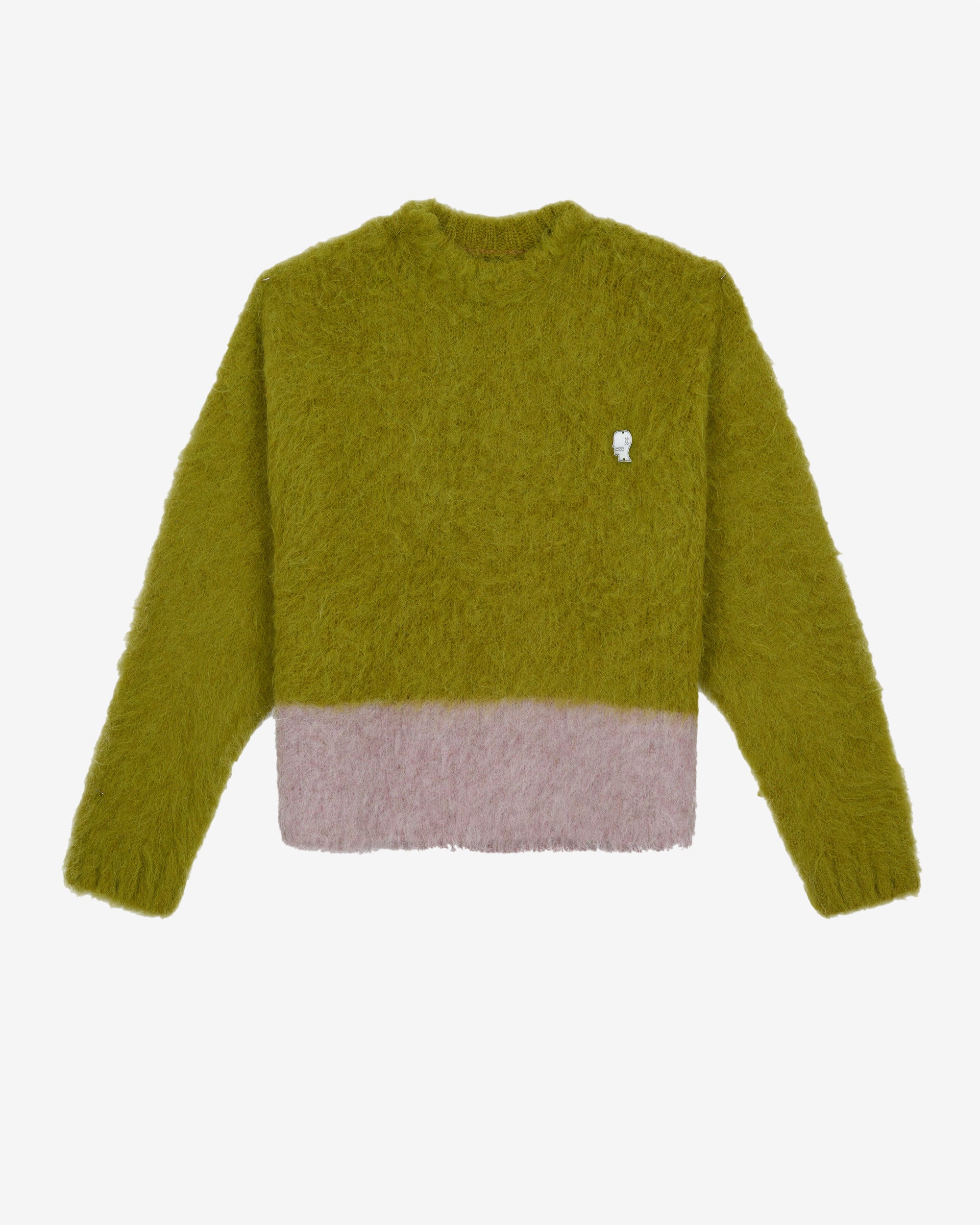 Brain Dead - Men's Super Hairy Boxy Knit Sweater - (Lime) view 1, Click to Zoom in