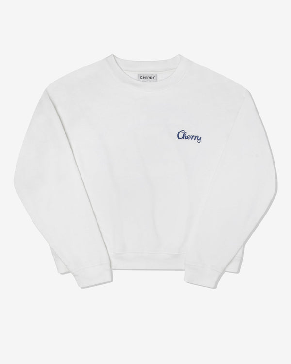 Cherry - Men's Best Quality Crewnweck - (Vintage White)