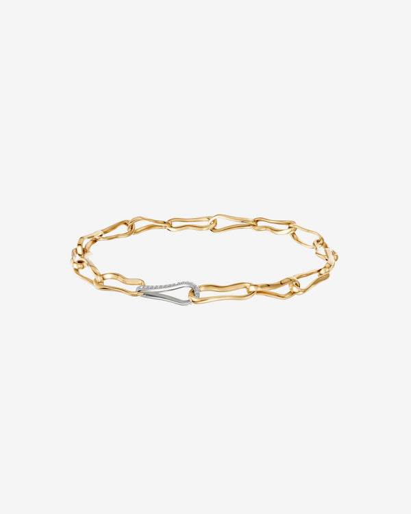 Bernard James - Crushed Macro Link Necklace - (Yellow Gold/White Gold)