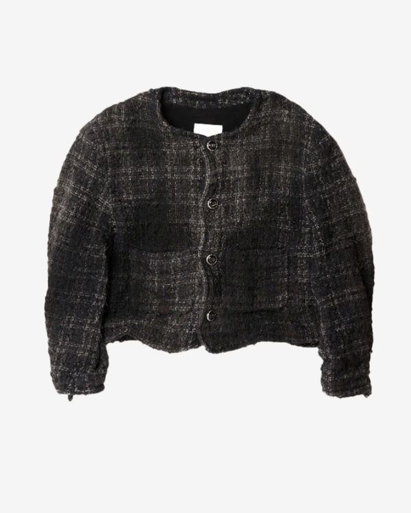 Doublet - Women's Smog Air Stained Tweed Jacket - (Black)