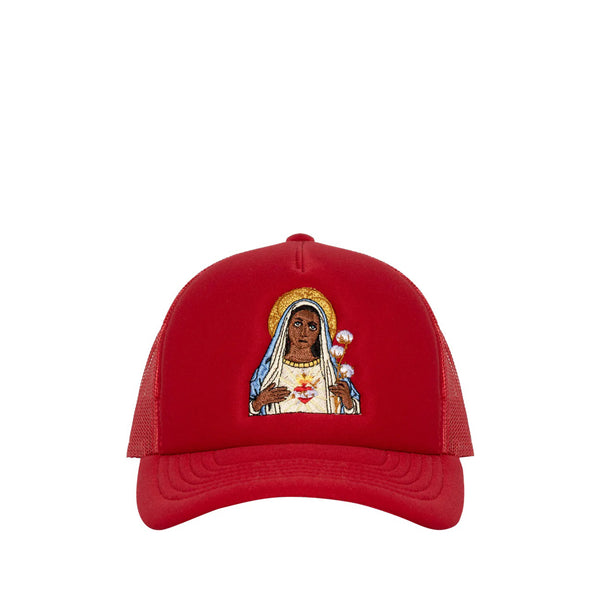 Denim Tears - Black Madonna Trucker Hat - (Red)